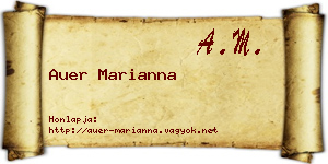 Auer Marianna névjegykártya