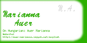 marianna auer business card